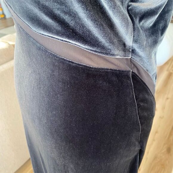 Free People Intimately Women Spliced Velvet Maxi Dress Jade size M - Picture 3 of 10